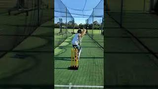 9 yo Oliver leg break catches a thick edge!