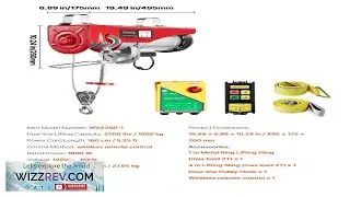 VEVOR 2200 lbs Wireless Attic Lift 1600W 110V Electric Hoist with Wireless