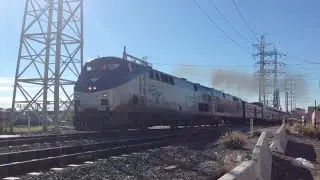 Great K5LA Horn on Amtrak P40DC #837 as it leaves Los Angeles!!