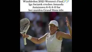 #wimbledon #2025 #final #tennis #women #igaswiatek   #poland #sports  #news #te