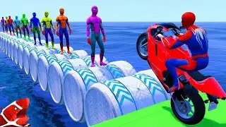 الرجل العنكبوت انقاذ باتمان Spider-Man Rescue batman vs iron man vs venom funny Game GTA 5 superhero