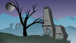 Part 1 Photopea on Chromebook landscape tutorial: Create a haunted house by warping shapes