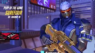 Surefour DPS Main - Soldier 76 and Reaper gameplay! POTG! [ Overwatch Season 29 Top 500 ]