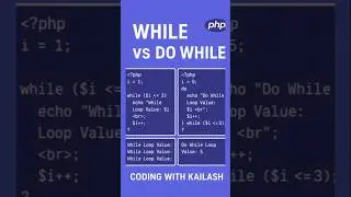 While vs Do While Loop in PHP | Key Difference Explained in 60 seconds in hindi