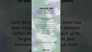 Prayer for Healing Family Relationships