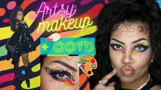 GRWM | Colorful Artsy Festival Makeup Tutorial + OOTD