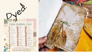 2022 Junk Journal July - Day 12 - Dyed #junkjournaljuly
