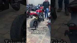 Triumph Speed Triple 1200 RR Titanium Exhaust Cold start | #motorcycle #triumphspeedtriple