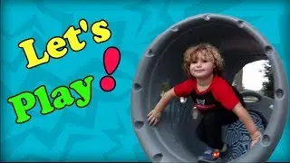 Kids Playing Video! Lets go to the park! Cute Kid Pacey has lots of fun at the playground