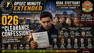 OPSEC Minute - Extended -- 026, Clearance Confessions; A Stuttgart Self-Reporting Redemption Story