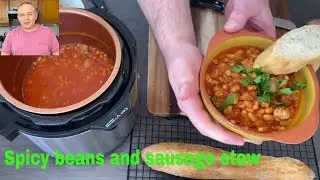 Pressure cooker recipes - Spicy Been And Sausage Stew. James Martin's recipe in pressure cooker.