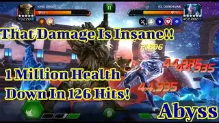 5 Star King Groot Takes Down 43% Health From Abyss Of Legends Darkhawk!| Marvel Contest Of Champions