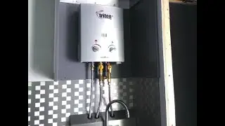 E11 – Camp Chef Triton Portable Water Heater - Cargo Trailer Conversion To Travel Trailer