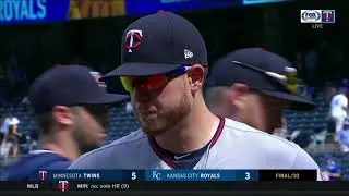 C.J. Cron on his game-winning single in the 10th