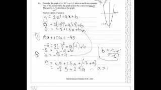 NCEA L2 Algebra 2025 Q1 answers