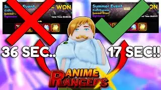 How To Clear The Summer Event In 17 Seconds (Stats & Gear) *Updated* Anime Rangers X!!