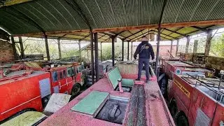 We Found An Abandoned Car Graveyard With Vintage Fire Trucks