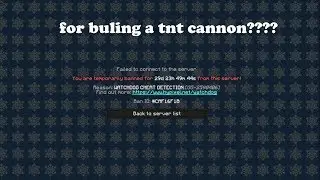 HYPIXEL FALSE BAN ME!!!! I built a TNT cannon!!! (watchdog cheat detection)