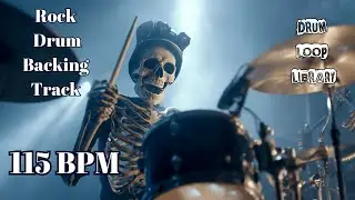 115 BPM Rock Drum Backing Track | Upbeat Driving Rock | Royalty Free Drum Loop