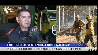PELIGRO EXTREMO DE INCENDIOS EN CASI TODO EL PAIS