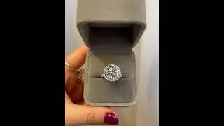 Big 9ct Round Cut Moissanite Engagement Ring Pave Setting By Brilani Jewelry