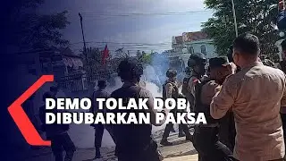 Aksi Demo Tolak Pemekaran DOB Dibubarkan Paksa Dengan Gas Air Mata