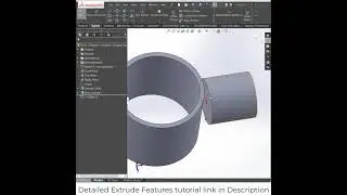 Советы и рекомендации по SolidWorks - 2 | Выдавливание по кривой поверхности #шорты