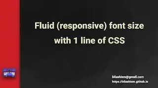 Fluid (responsive) font size with 1 line of CSS