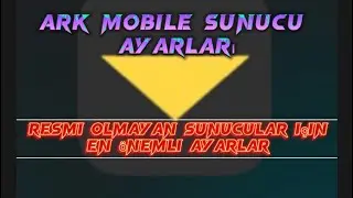 Ark mobile sunucuları için önemli nitrado ayarları #arkmobile #nitrado #server