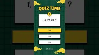 1, 8, 27, 64,...?  હવે  શું આવશે? 🤔 Maths Reasoning Trick | #Shorts