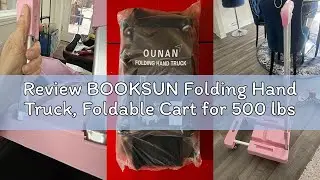 Review BOOKSUN Folding Hand Truck, Foldable Cart for 500 lbs Heavy Luggage, Hand Truck Dolly, 6-Whee