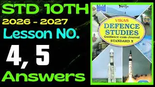 STD 10 | Defence Studies | Chapter 3, 4, 5 | Answers