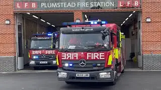 *New Building* LFB Plumstead Pump Ladder and Pump Turnout from New Appliance Bays