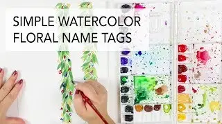 Simple Watercolor Floral Name Tags