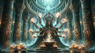 Mesmerizing Oriented Magic: The Enchanted Octo-Sorceress:#2024 #epic #wallpaper #4k #magic