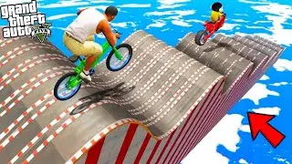 Shinchan and Franklin Tried Impossible Multi Bumpy Road Parkour Challenge in GTA 5