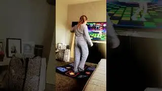 Playing dance mat!!