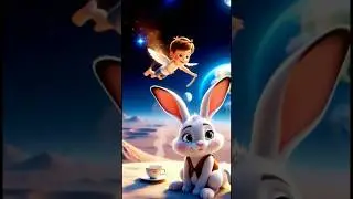 Rabbits making tea on the moon?! 😱🌕 Kids Magic Story #ShortStory #AnimatedStory #KidsShorts