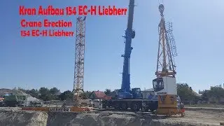 Kran Aufbau Liebherr 154 EC-H Crane Erection