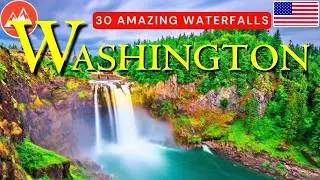 30 Most Beautiful Waterfalls in Washington USA | Amazing Places in Washington | US Travel Video 4K