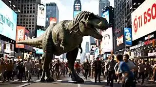 Veo 3 T rex on New York 2 by Paul Angelo 