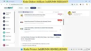 Kode Affiliate JadiBUMN: RES116107 dan Kode Promo: BIMBELBUMN Diskon Ekstra 22 Desember 2025