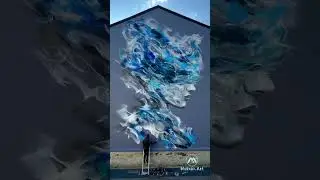 Original Abstract Blue Characters Street Art Murals Urban Street Graffiti Art Contemporary Wall Art