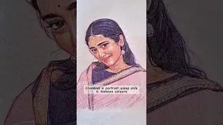 Drawn using only 4 ballpen colors &mdash; red, blue, green & yellow.
