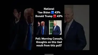Joe Biden and Donald Trump tied in new morning consult poll #shorts