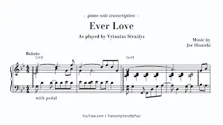 Ever Love (Joe Hisaishi) - From Hana-Bi - Sheet music transcription