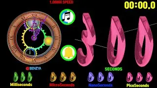 [Speed 1x]Jumping font 300 second countdown timer alarm🔔millisecond microsecond nanosecond picosec