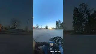 this thing slides like it&rsquo;s ok 🧊! #gokart #minibike #bigblock #drifting #nebraska