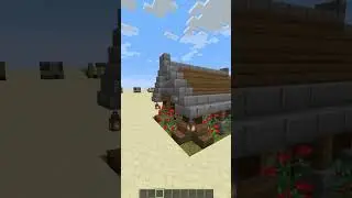Petite maison de village dans minecraft #shorts