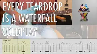 Every Teardrop Is A Waterfall Coldplay Cover • Guitar Tab • Tutorial • Lesson